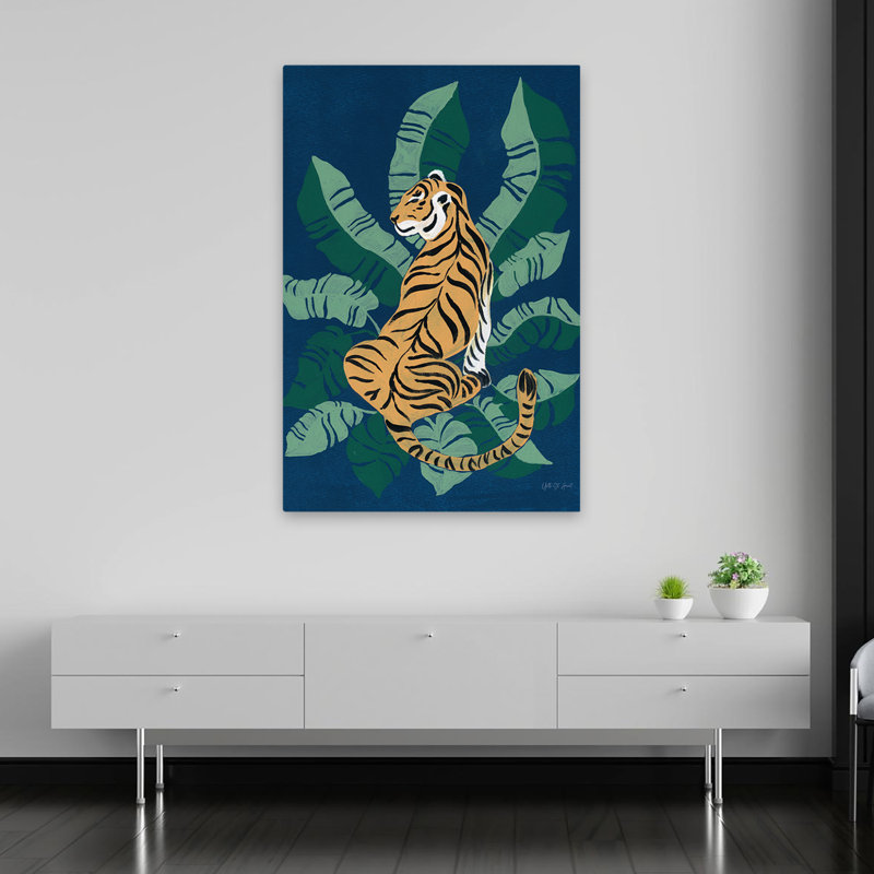 Tigre contemporain et BCBG contemporain, H 60 po x l 40 po