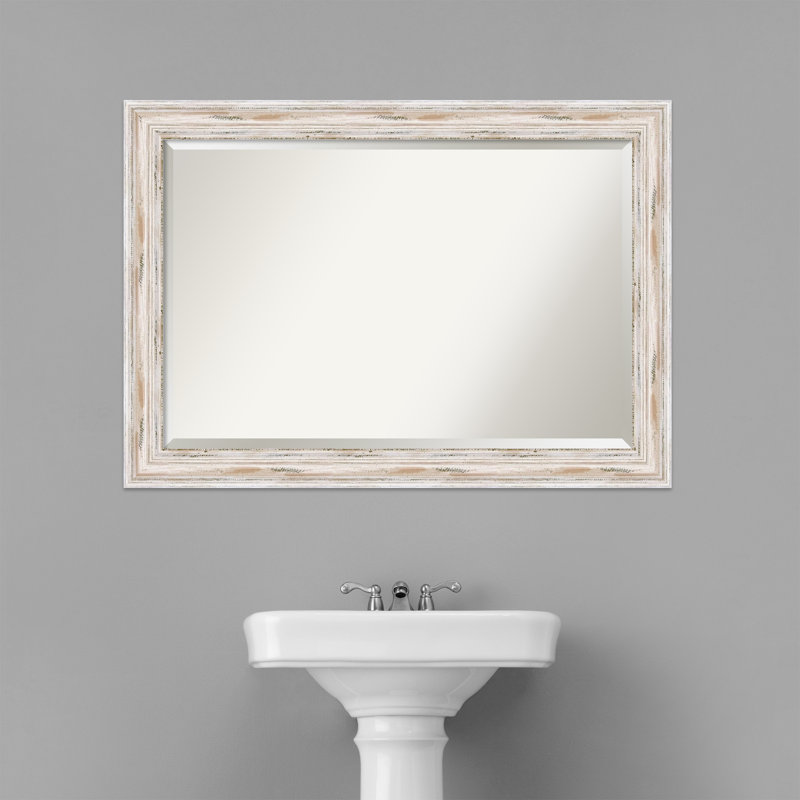 Tico Flat Mirror, 29" H x 41" W, White