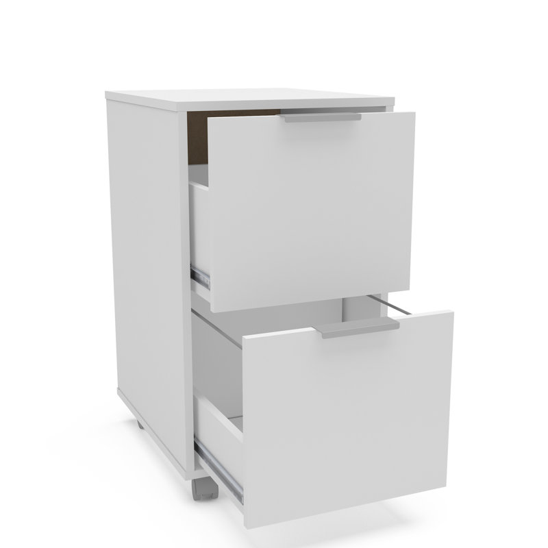 Dwendolyn 15.25'' Wide 2 -Drawer Mobile File Cabinet, White