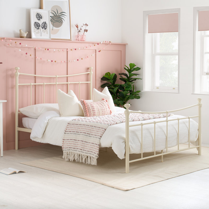 Hayler Bed Frame, Small Double (4'), Cream