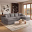 Canapé d'angle modulaire en forme de U de 3 m (118,1 po), canapé à compression en chenille avec ressorts ensachés, canapé moderne à assise profonde pour salon, livré roulé et livré sans assemblage-513539445-513539446-513539451
