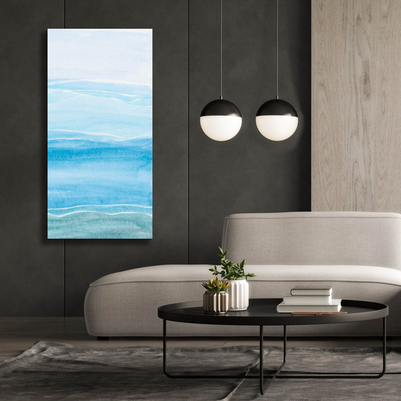 «Wavy 2» par Alicia Ludwig, art mural sur toile, 30 po x 60 po