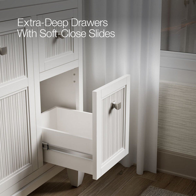 Hearthaven 48-In Bathroom Vanity Set, White