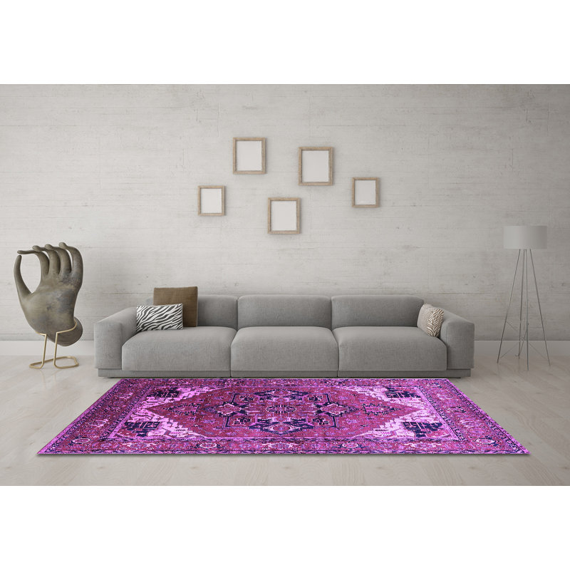 Tapis mauve Mid-Century 2037, Carré 4 pi