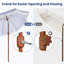Parasol de plage inclinable 90 po avec frange 90 po-571865490