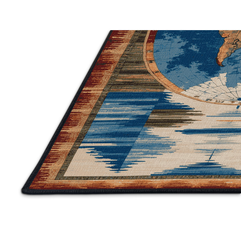 Machine Washable Nature Brown Area Rug