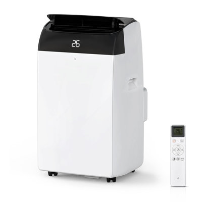 10000 BTU Portable Air Conditioner  – 4-in-1 Cooling, Dehumidifier, Quiet 52dB Fan, Energy Class A – Remote, 24H Timer, Self-Evaporation, Washable Filter, Window Kit