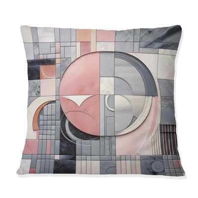 Coussin Pink Transcendent Angles III - Abstract Shapes