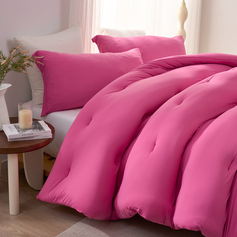 Look At This Thicky - Coma Inducer® Oversized Comforter Set - Standard Thicky, Queen Comforter + 2 Standard Shams, Pink