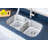 Craftsmen Series 32.5 " L Undermount Double Bowl Stainless Steel Kitchen Sink