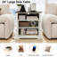 Table de chevet moderne August Grove® avec armoire et 2 prises CA intégrées et 2 ports USB, table de bout de style maison de campagne avec bar (ensemble de 2)-1709136581-1709136579