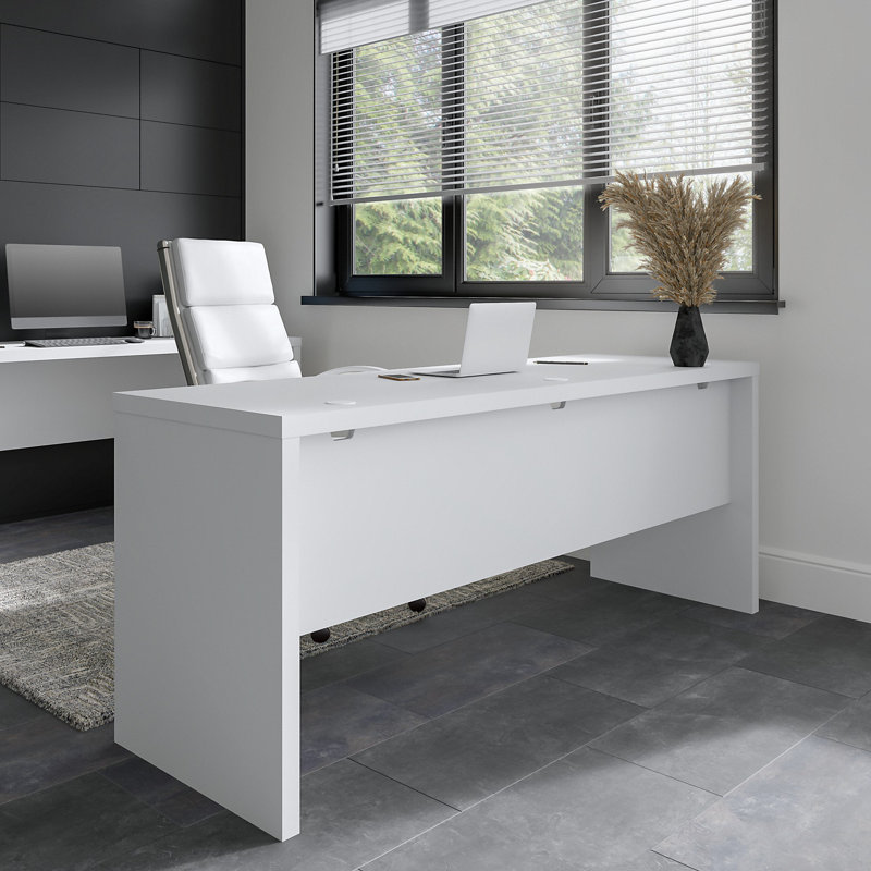 Echo Desk, Blanc pur, H 30 po x l 72 po x P 23,54 po