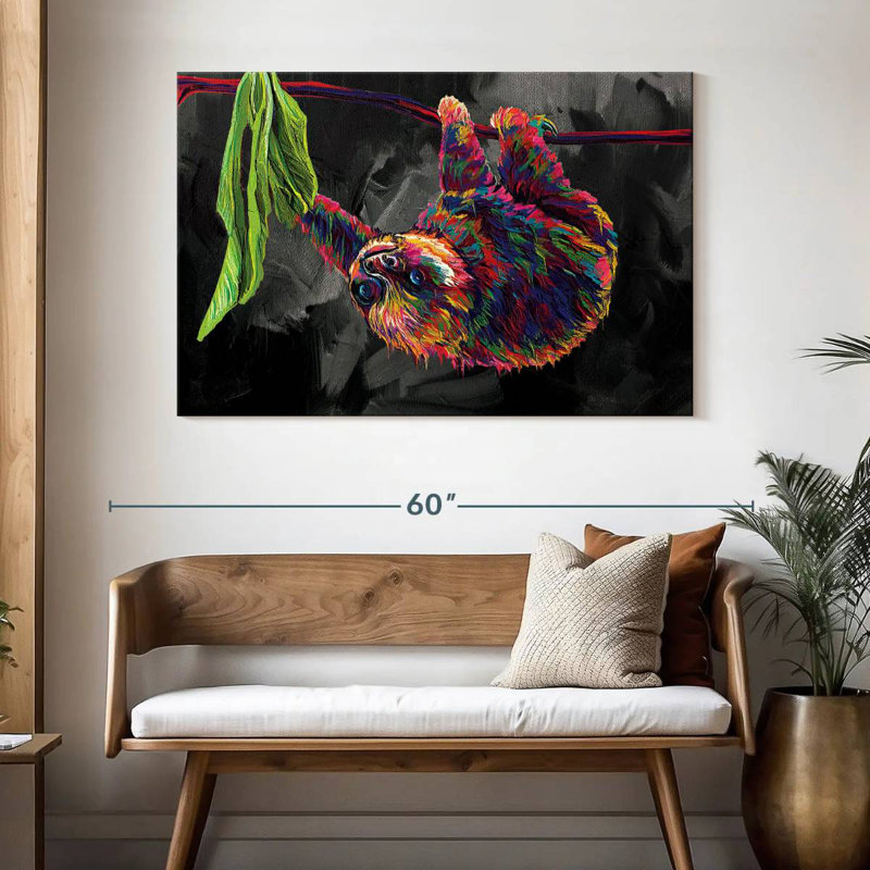 Brampt paresseux à la recherche d'une couleur abstraite, H 32 po x l 48 po