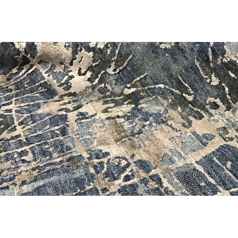 Himalayan Art Windsom Handmade Wool Abstract Area Rug, Rectangle 8'2" x 9'9"