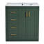 Ensemble de meuble-lavabo 60 po avec lavabo en céramique, armoire de rangement en bois massif, ensemble de meuble-lavabo autoportant avec 3 tiroirs et portes à fermeture douce-858899631