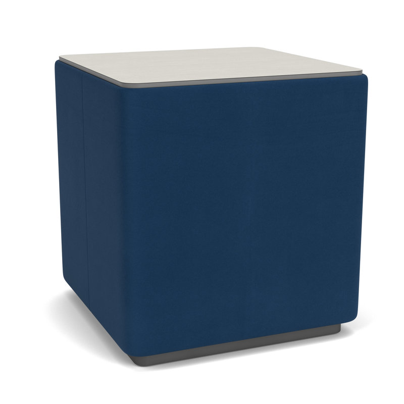 Table de salon avec plateau en stratifié Darsey, 16", Sergé blanc, Gris anthracite; Patriot Plus Blue Ridge