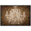 Reproduction de lustre rétro en cristal rétro blanc et blanc rétro sur toile-93589451-93589450
