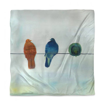Perched Abstract Birds Queen Duvet Cover - Wildlife Decor