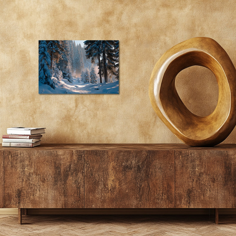 Hiver, art mural sur toile, paysage d'hiver, paysage d'hiver, H 12 po x l 16 po
