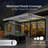 Semi-Cassette Motorized Patio Awning with LED Lights - Moroccan Collection -97884000-97883997