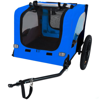 Chariot pour chien avec bicyclette, adapté aux petits et moyens animaux, cadre de chariot pliant facile, roue à dégagement rapide, plancher antidérapant, laisse intérieure