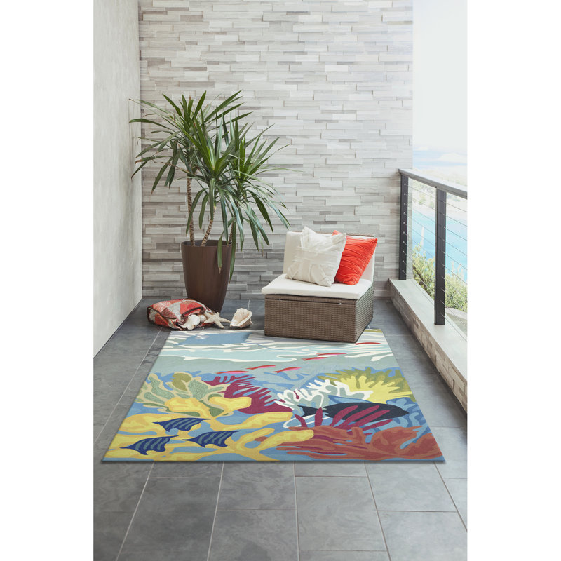 Hemsworth Performance Hand Tufted Abstract Indoor / Outdoor Rug, Rectangle 8'3" x 11'6"