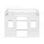 Lit mezzanine simple avec échelle - blanc-113955670-113955673