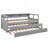 Modern Style Daybed With 2 Trundles And 3 Storage Cubbies-1856170500