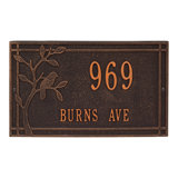 Woodridge Bird Personalized Standard 2-Line Wall Address Plaque