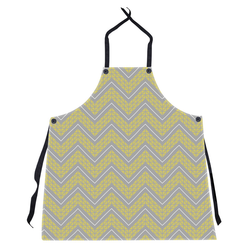 Stephenie Bib Apron, Yellow/Gray