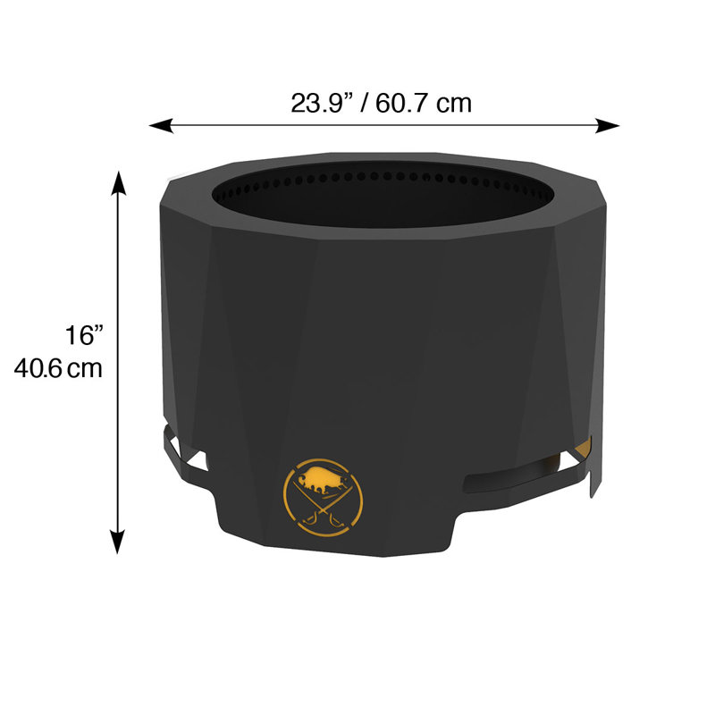 Round Steel Smokeless Fire Pit, Buffalo Sabres