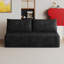 Canapé d'angle moderne, canapé modulable en velours côtelé noir, aucun assemblage requis pour la maison ou la famille-2032682631