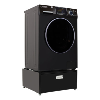 Equator Advanced Appliances 1.62 Cubic Feet Front Load Washer with Steam Wash with Pedestal