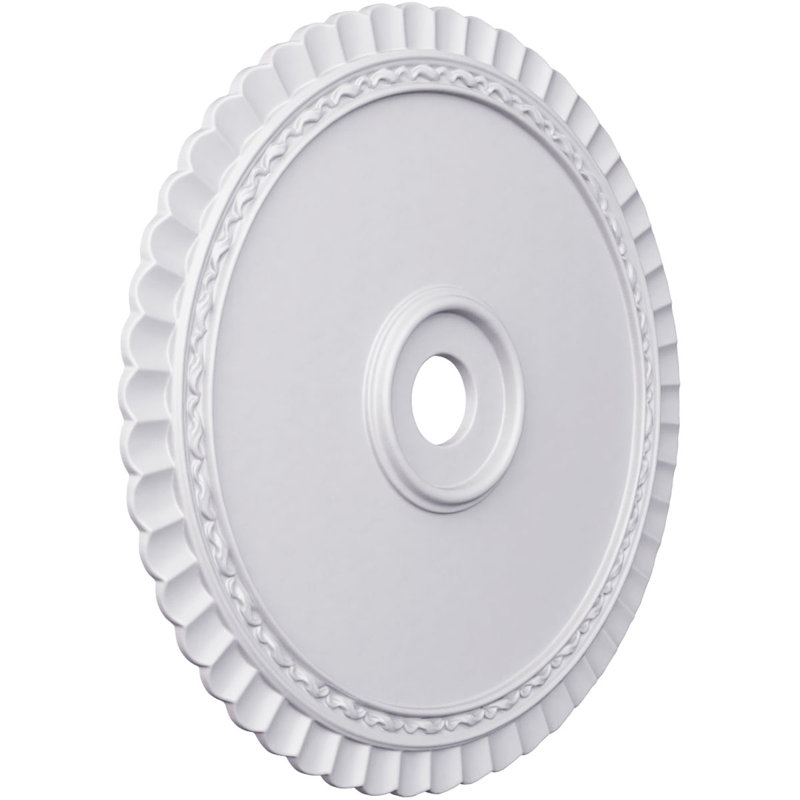 Endurathane Blake Ceiling Medallion, 23 5/8"OD x 1"P, Factory Primed