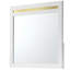 Miroir rectangulaire contemporain à cadre en bois Josiah White/Gold 41 po L x 40 po H