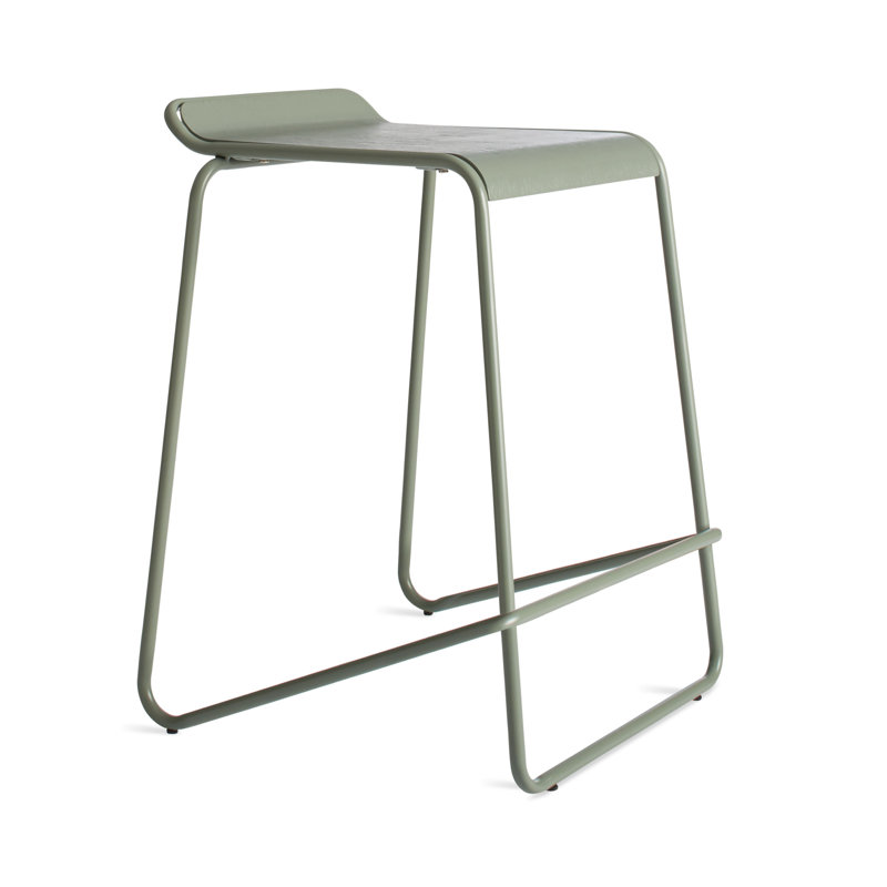 Ready Stool with Metal Frame, Gray Green, Counter Stool (25" Seat Height)