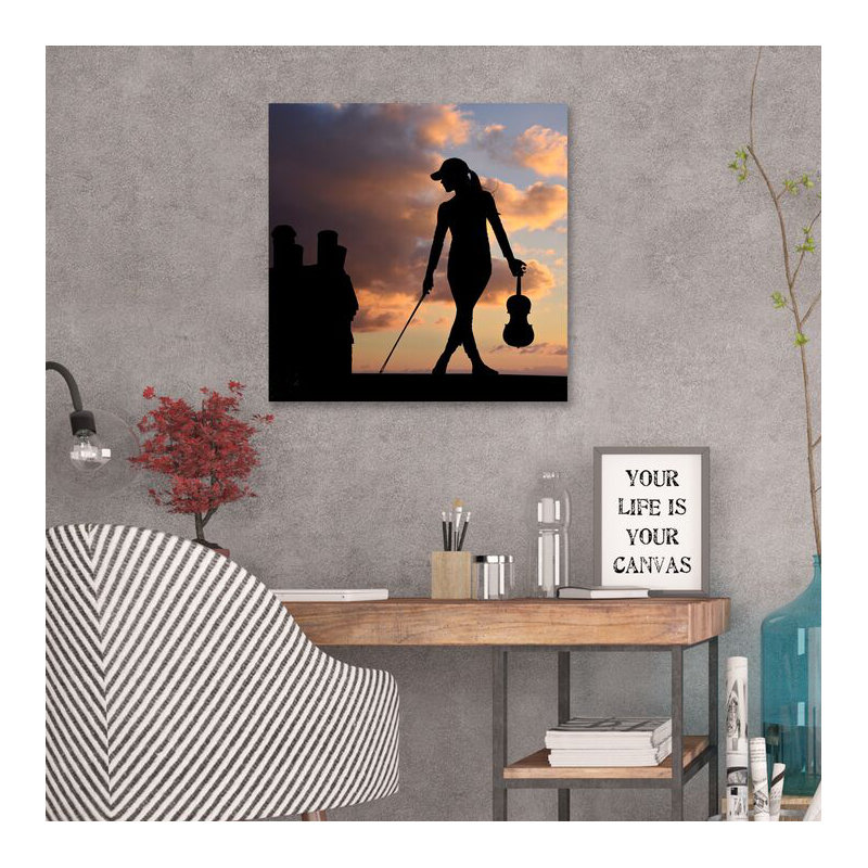 The Fiddler by Dominic Liam - Wrapped Canvas Print, 30cm H x 30cm W x 4cm D