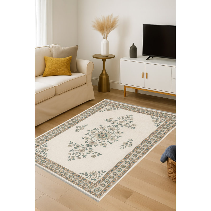 Tapis tissé beige Mosso, 2'6" x 4'11"