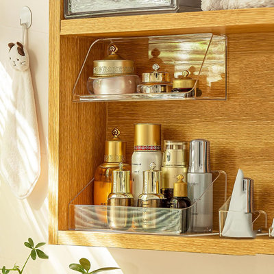 Étagère de rangement pour armoire à pharmacie, plateaux de rangement pour coiffeuse, plateau de rangement pour cosmétiques, organisateur de maquillage, organisateur de produits de beauté