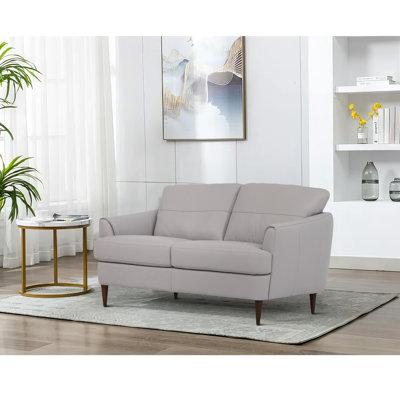 Faux Leather 58'' Reception Loveseat