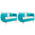 Coton turquoise / lin