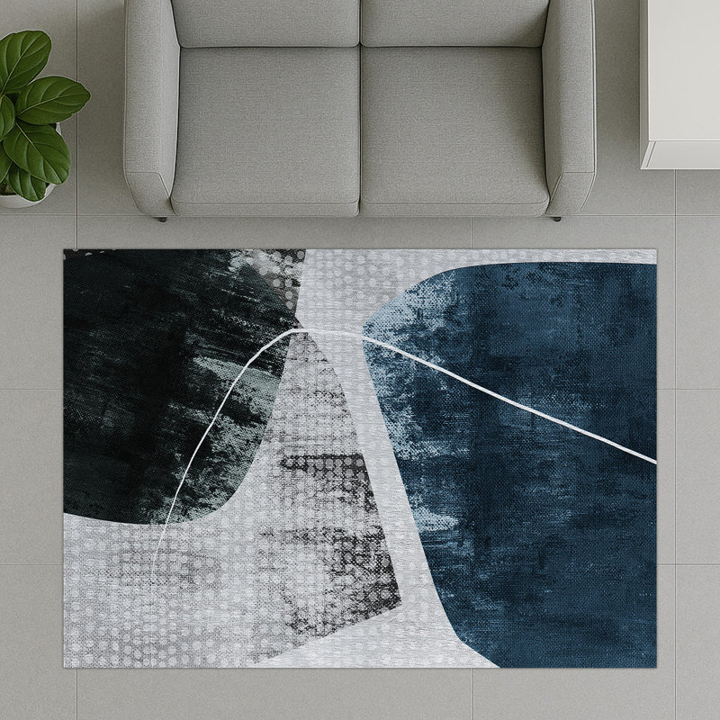 Abstract Area Rug, Rectangle 155 x 230 cm