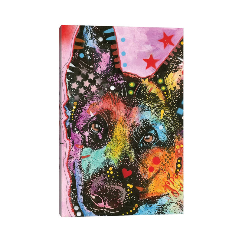 German Shepherd II by Dean Russo - Wrapped Canvas Print, 20.32 cm H x 30.48 cm W
