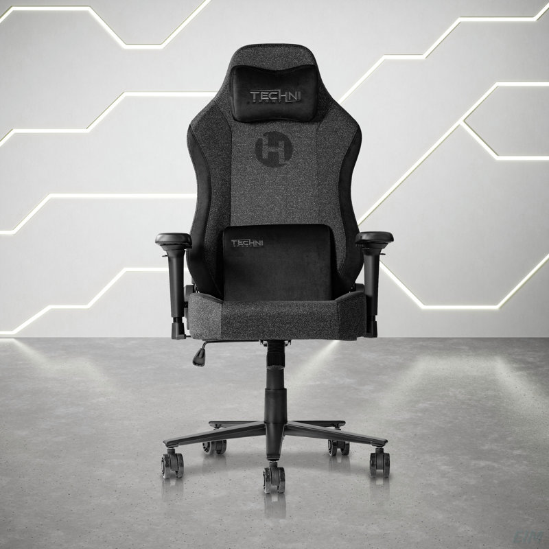 Fauteuil de jeu en mousse à mémoire de forme Techni Sport, Noir