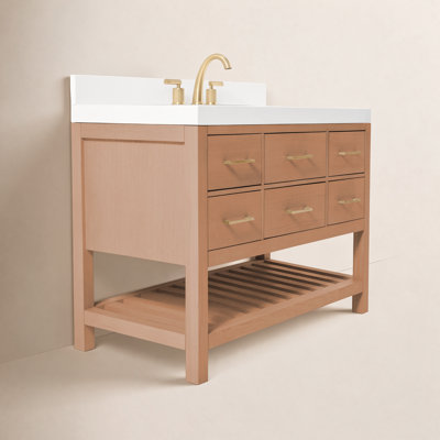 Carrie 48" Carrara Marble Single Bathroom Vanity