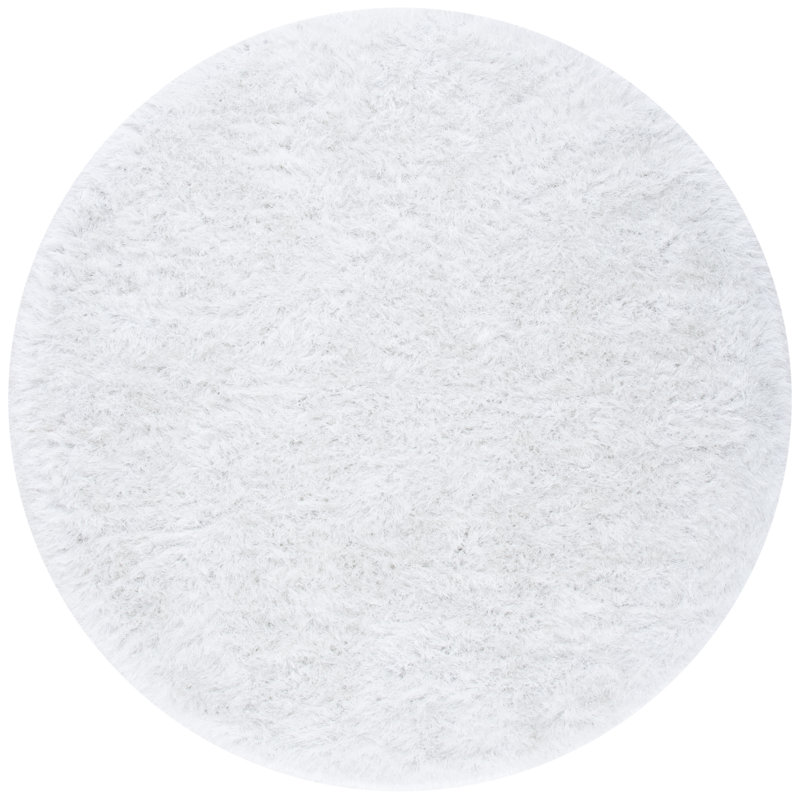 Alimatou Shag Performance Solid Color Rug, Round 6'7"