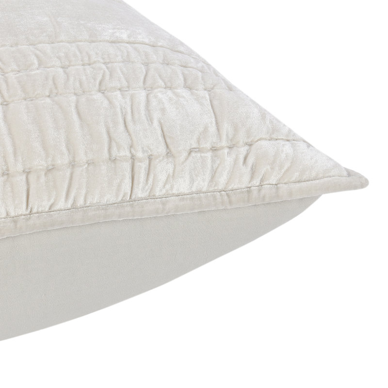 Seville Woven Pick Stitch Velvet Fabric Sham, Euro, Desert Taupe