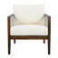 Chaises club d'extérieur (ensemble de 2), structure en bois d'acacia avec dossier en corde, coussins beiges hydrofuges pour patio / cour arrière / terrasse-1809191468