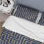 Ensemble de housse de couette Gold Blue Midcentury Maze I - Midcentury-109174633
