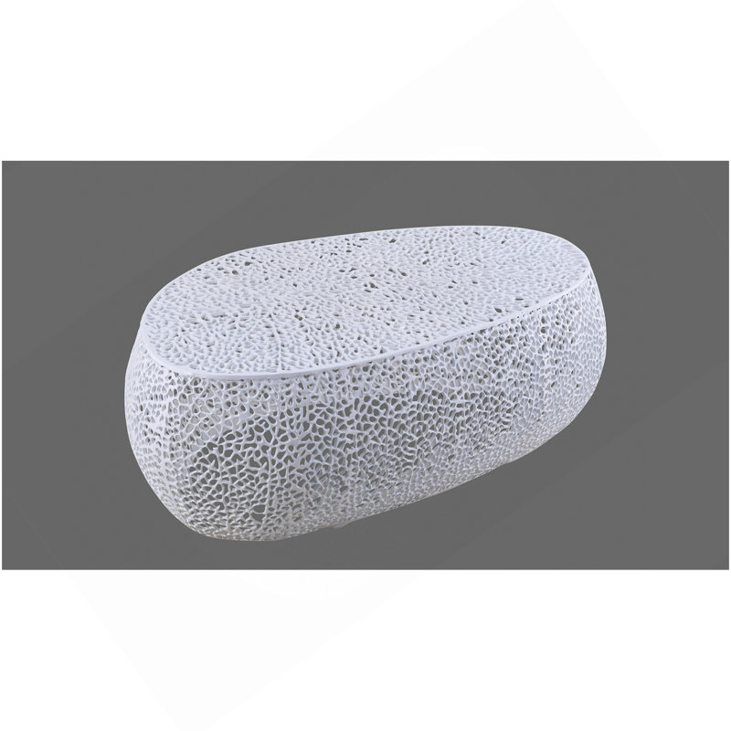 Table basse ovale blanche, Blanc